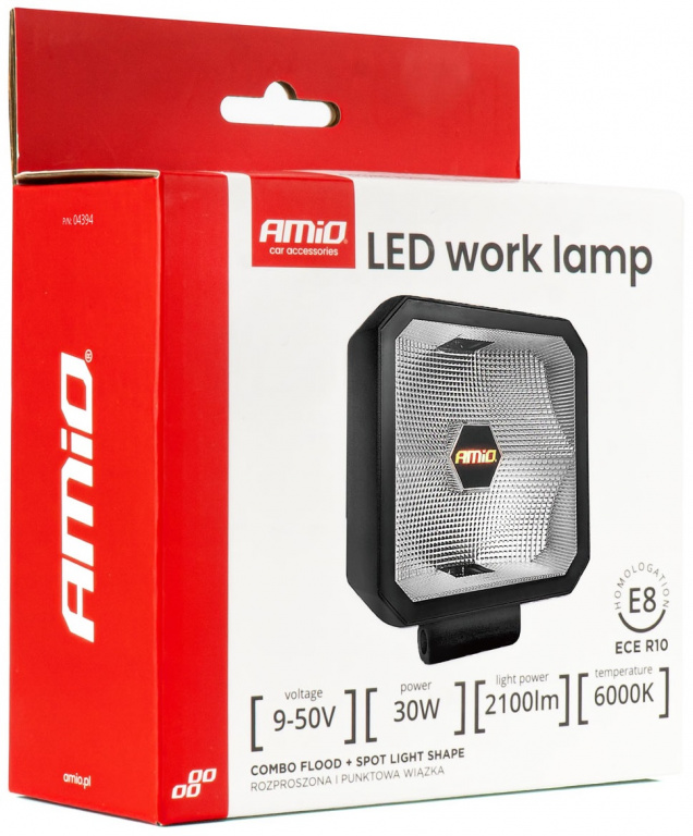 Proiector Led Amio 12V / 24V 30W 2100Lm Alb 6000K / Galben 04394