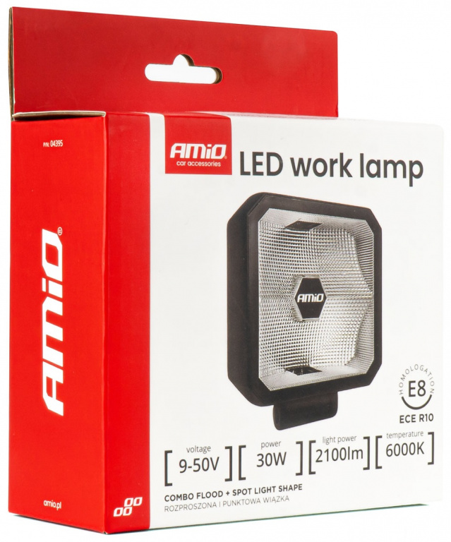 Proiector Led Amio 12V / 24V 30W 2100Lm Alb 6000K 04395