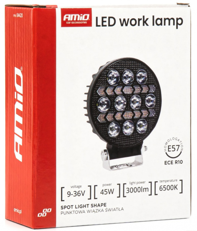 Proiector Led Amio 12V / 24V 45W 3000Lm Alb 6500K / Galben AWL76 04420