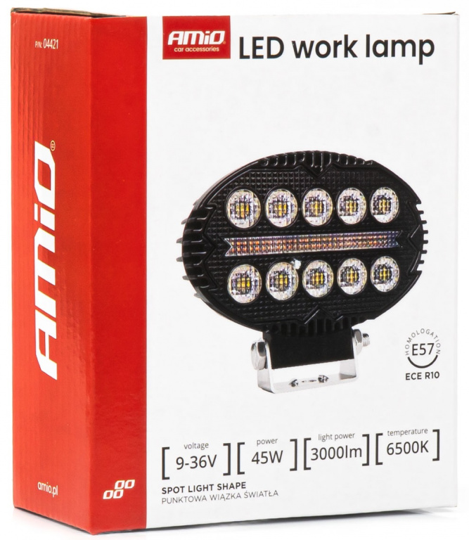 Proiector Led Amio 12V / 24V 45W 3000Lm Alb 6500K / Galben AWL77 04421