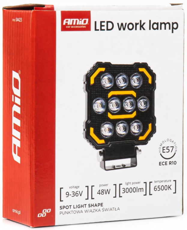 Proiector Led Amio 12V / 24V 48W 3000Lm Alb 6500K / Galben AWL79 04423