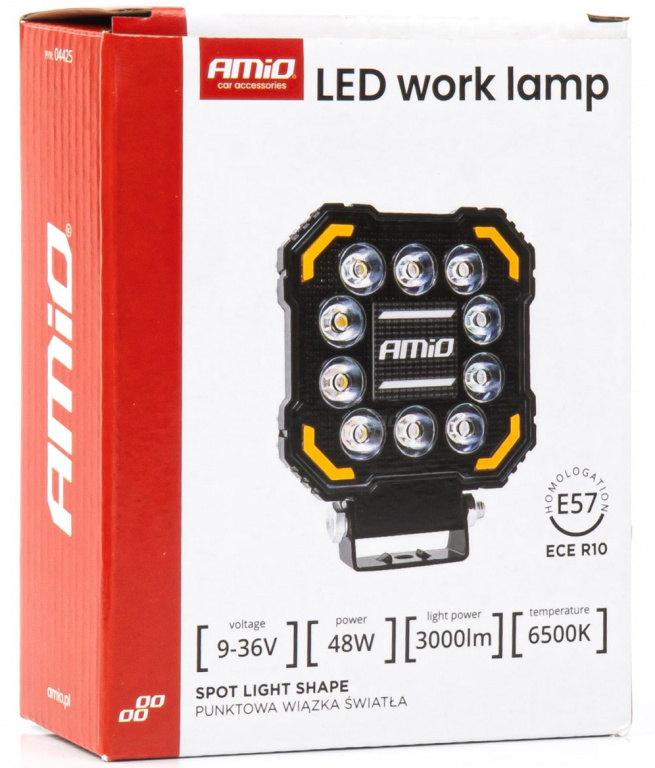 Proiector Led Amio 12V / 24V 48W 3000Lm Alb 6500K / Galben AWL81 04425