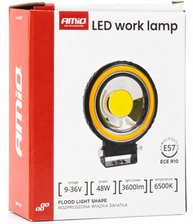 Proiector Led Amio 12V / 24V 48W 3600Lm Alb 6500K / Galben AWL83 04427