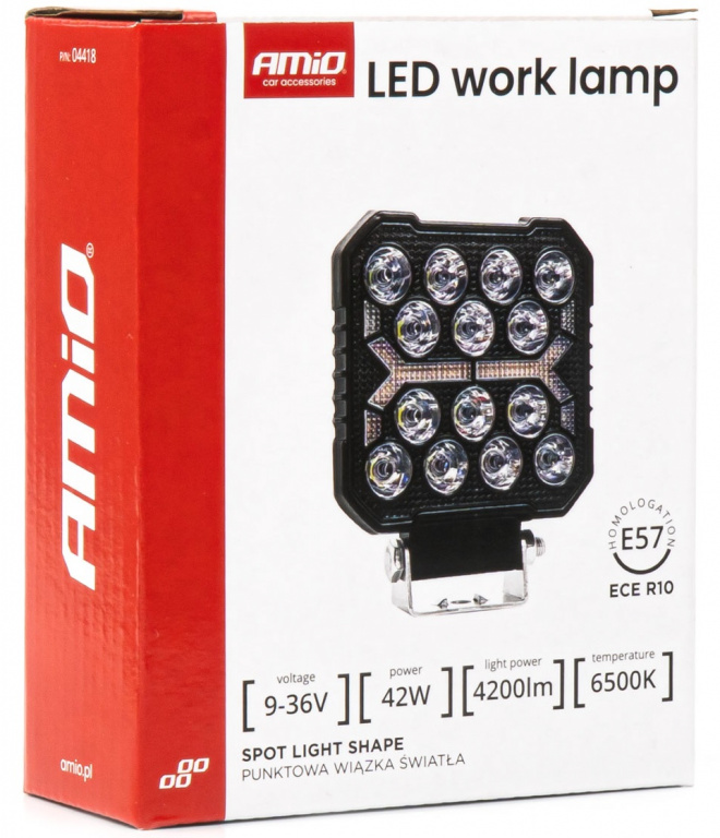 Proiector Led Amio 12V / 24V 48W 4200Lm Alb 6500K / Galben AWL74 04418