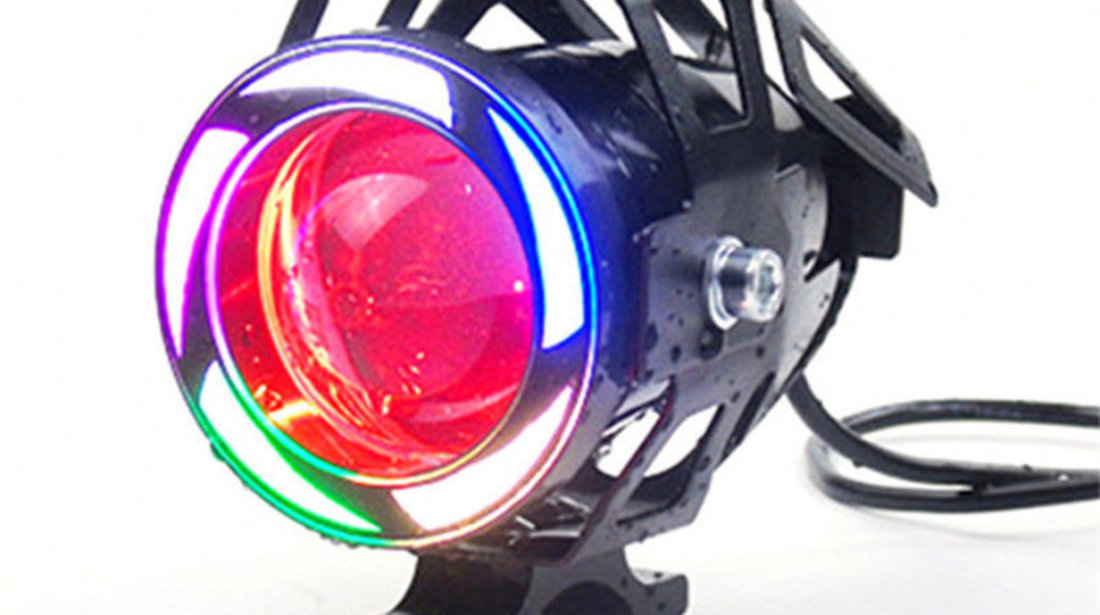 Proiector Led Angel Eyes Motocicleta / Atv Stroboscopic 10W