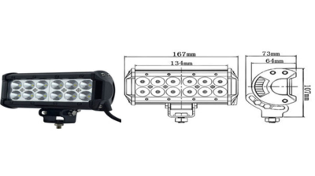 Proiector LED ART718, 36W COMBO, 12/24V