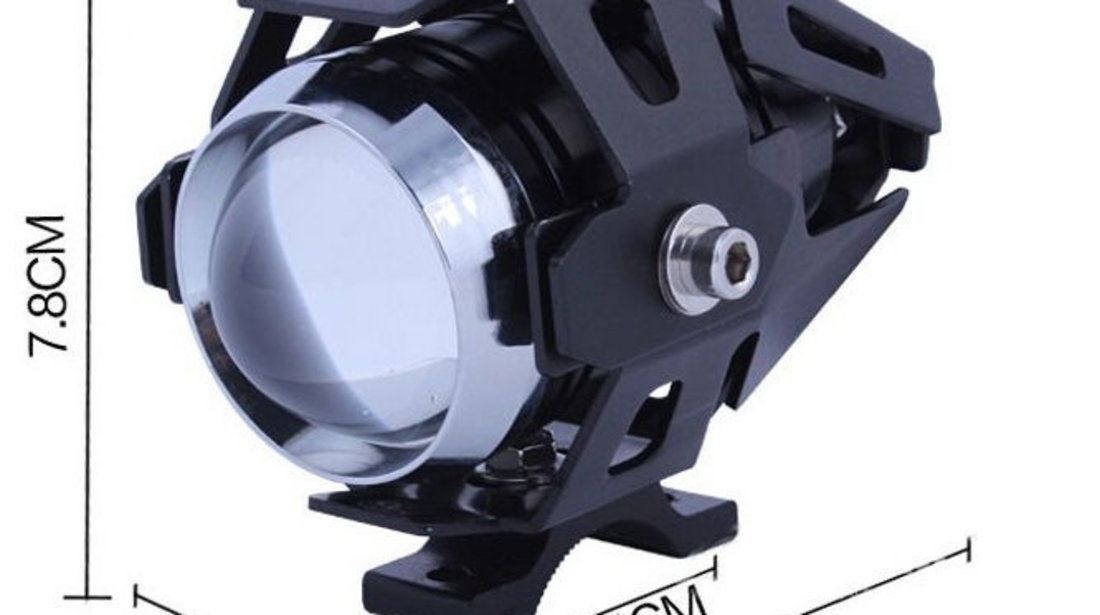 Proiector Led Atv Moto De 2&quot; Cu 2 Faze Si Functie Stroboscop Putere 10W 321133