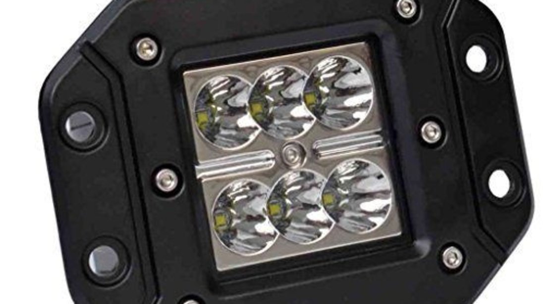 Proiector Led Auto Offroad 18W/12V-24V 1320 Lumeni Incastrabil Spot Beam 8 Grade 400120