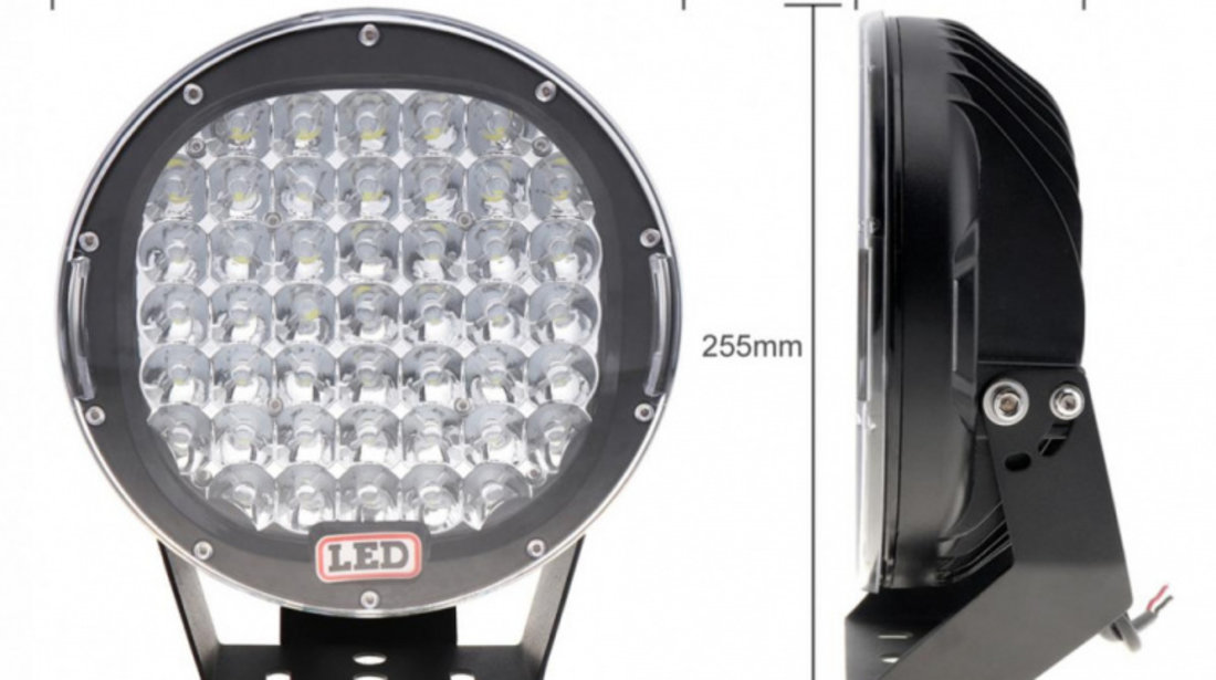 Proiector Led Auto Offroad 225W 12V-24V 18000 Lumeni Rotund Spot Beam 398265