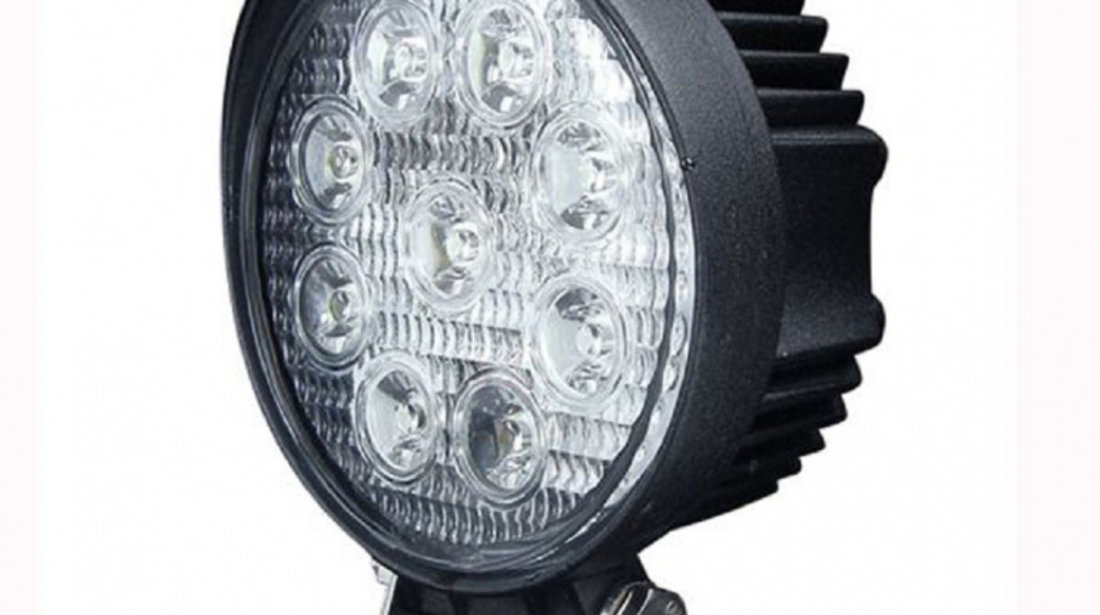 Proiector Led Auto Offroad 27W/12V-24V 1980 Lumeni Rotund Spot Beam 30 Grade 907771