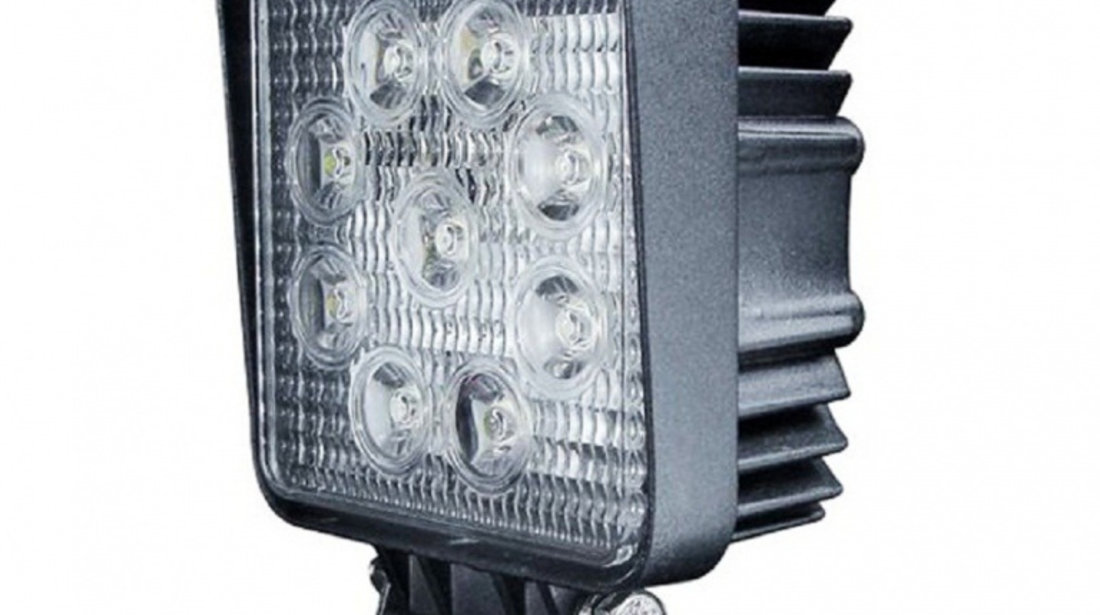 Proiector Led Auto Offroad 27W/12V-24V 1980 Lumeni Patrat Flood Beam 60 Grade 503675