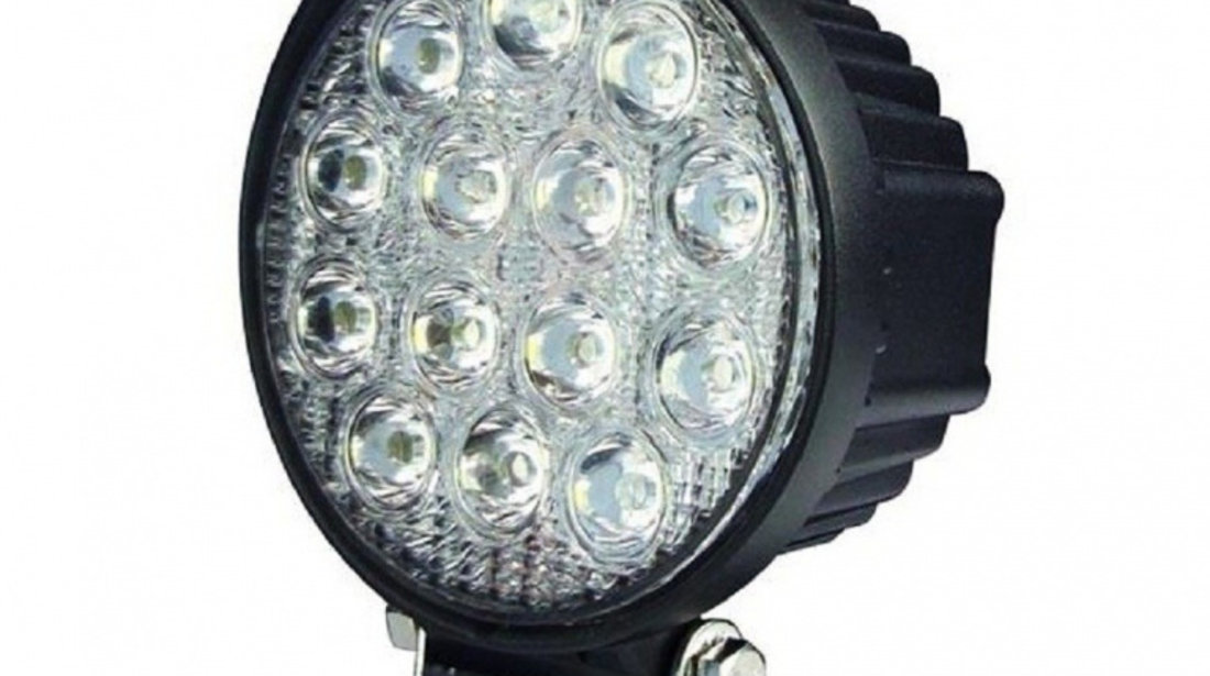 Proiector Led Auto Offroad 42W 12V-24V 3080 Lumeni Rotund Flood Beam 60 Grade 523815