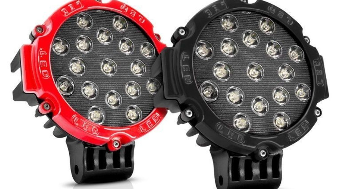 Proiector Led Auto Offroad 51W/12V-24V 3740 Lumeni Negru Flood Beam 60 Grade 921629