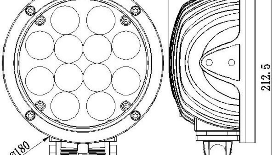 Proiector Led Auto Offroad 60W/12V-24V 5100 Lumeni Spot Beam 10 Grade 683474