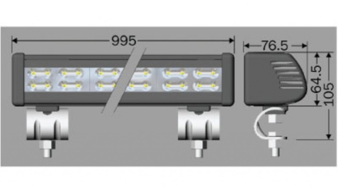 PROIECTOR LED BAR AUTO 144W 15000 Lumens