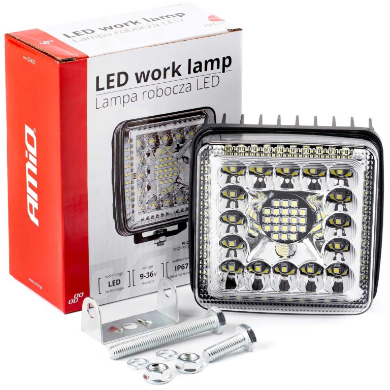 Proiector Led Patrat Flood 77 Led 12V / 24V Amio AWL13 02427