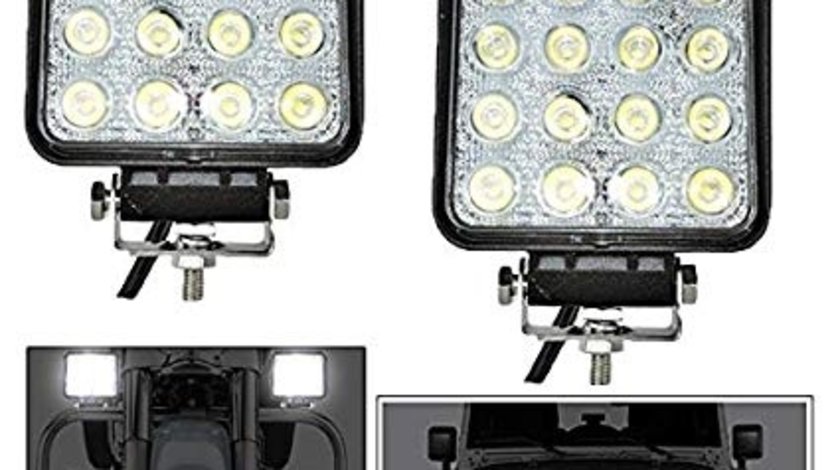 Proiector led patrat offroad 48w 12v/24v