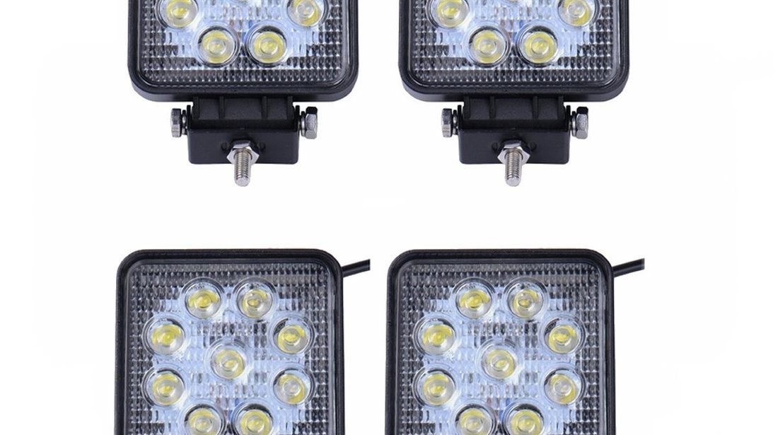 Proiector utilaj-camion- gip - suv pe led 12v-24 V- 27w ROTUND