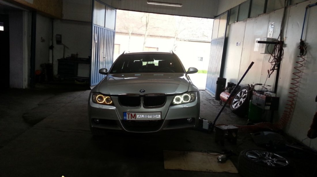 PROMO 190 lei Angel Eyes LED MARKER BMW E90 E91 CREE 20W ptr faruri cu xenon din fabrica 2005 2007