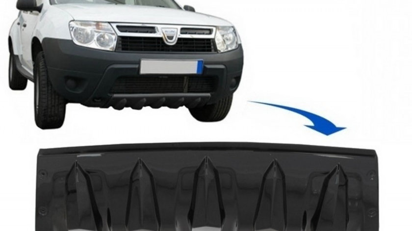 Protectie Bara Fata compatibil cu Dacia Duster 4x4 / 4x2 (2010-2017) Negru Lucios SPFBDDPB