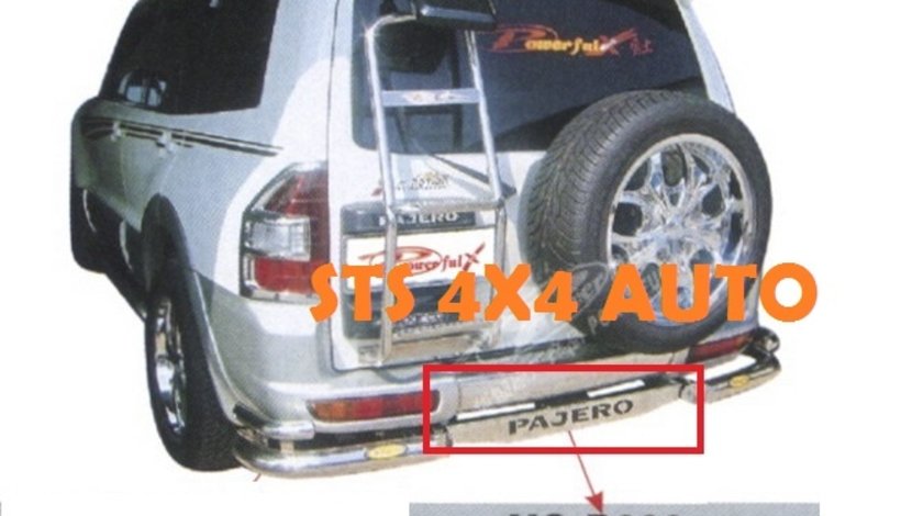 PROTECTIE BARA SPATE DIN INOX MITSUBISHI PAJERO 2000-2006