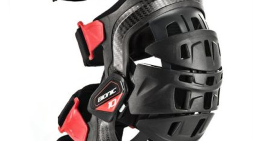 Protectie Genunchi Unisex Moto Alpinestar Bionic-10 Carbon Negru / Rosu Marimea L 650031913L