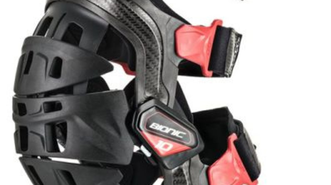 Protectie Genunchi Unisex Moto Alpinestar Bionic-10 Carbon Negru / Rosu Marimea L 650041913L