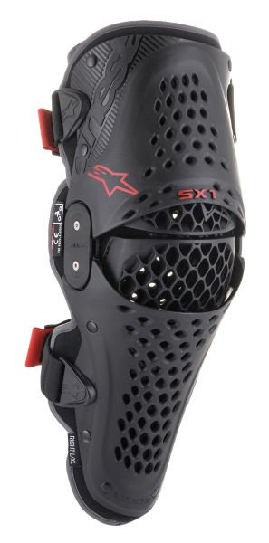 Protectie Genunchi Unisex Moto Alpinestar SX-1 V2 Negru / Rosu Marimea L-XL 650632113L-XL