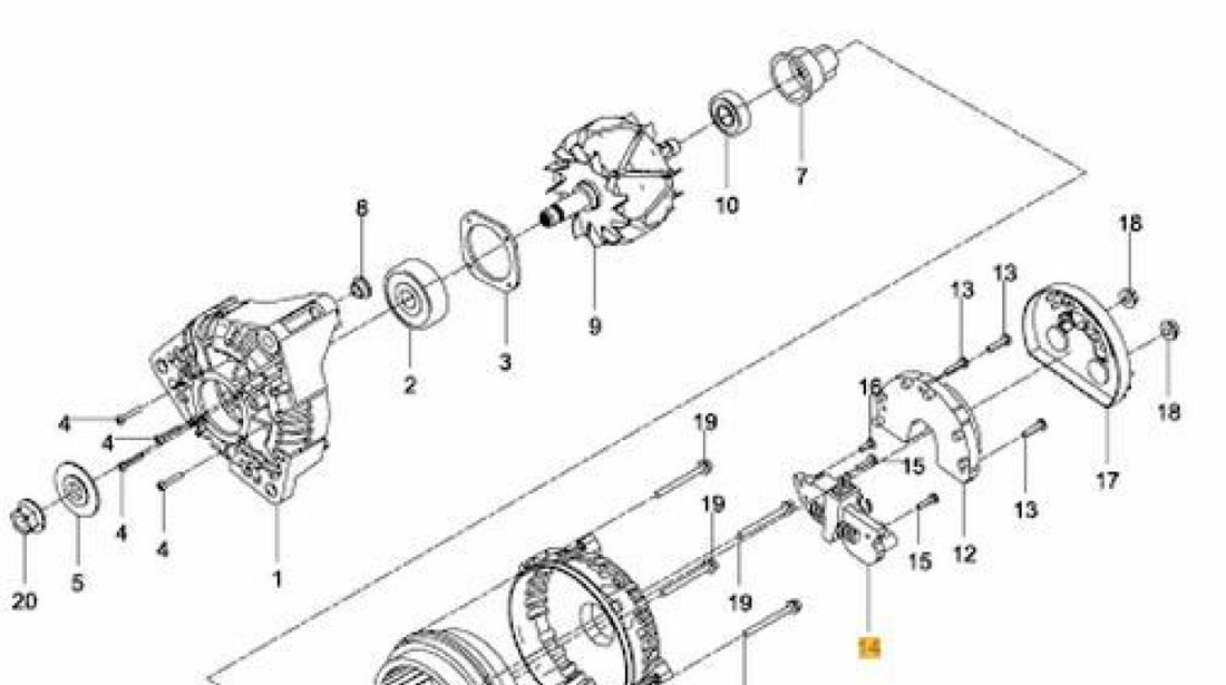 Punte diode alternator 80A Man TGA,TGS,TGX BOSCH 51.26109-0008