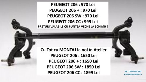Punte Spate Peugeot 206 ,INOITE ,DE LA 550 RON , Garantie 2 Ani