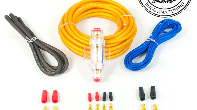 PWK8.1 8AWG 10mm High Flex 12v Amplifier Power Wiring Kit