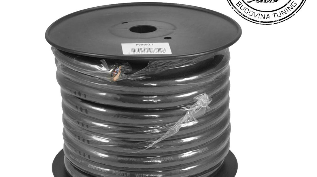 PWN00.1 15m Roll OFC 00AWG 53mm+ Black Negative Cable 5929 Strand