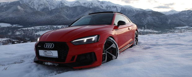 "Quattro power" de sezon. Urmareste cel mai nou Audi RS5 la o joaca prin zapada