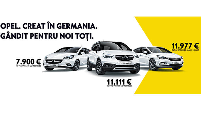 Rabla 2019: ofertele Opel incep de la 7900 de Euro cu TVA inclus