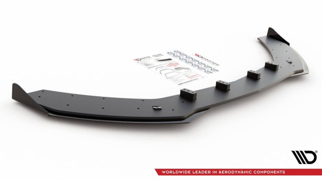 Racing Durability Prelungire Bara Fata Splitere Lip + Flaps Mercedes - AMG C43 Coupe C205 MEC20543AMGCNC-FD1B+FSF1G