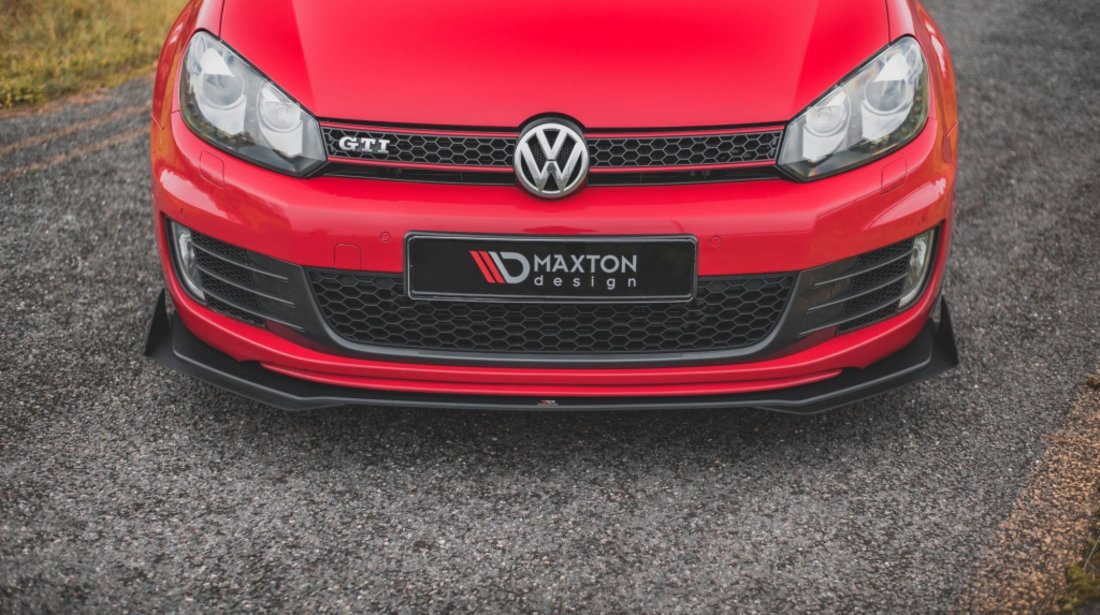 Racing Durability Prelungire Bara Fata Splitere Lip V.3 + Flaps Volkswagen Golf GTI Mk6 VWGO6GTICNC-FD3B+FSF1G