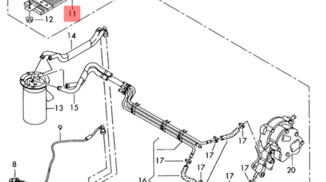 Racitor combustibil Volkswagen Passat B6 (3C2) Berlina 2008 2.0 TDI OEM 3C0203491E