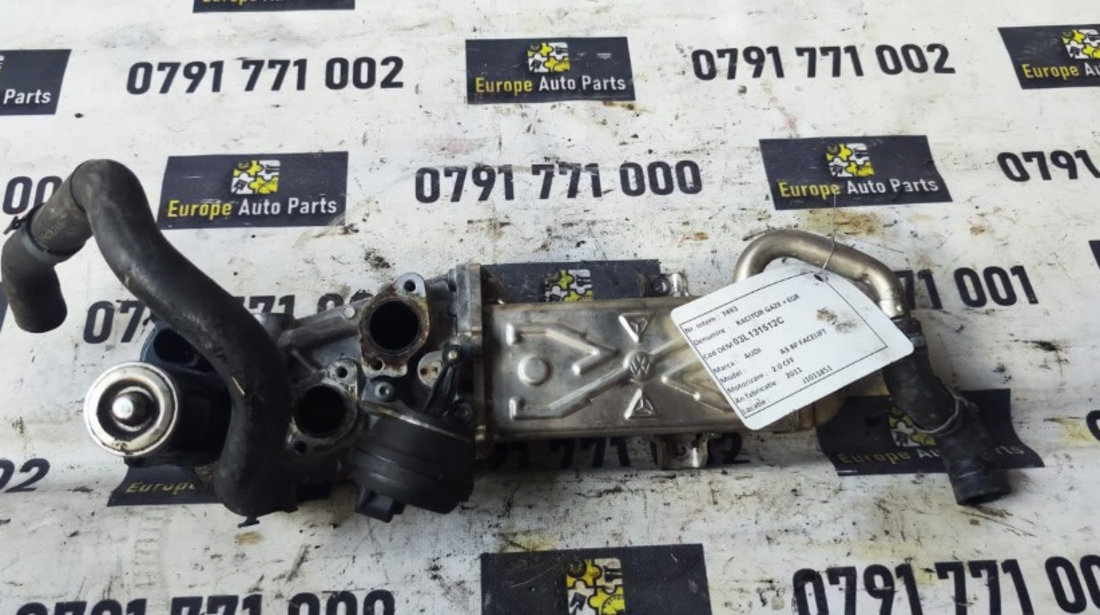 Racitor gaze cu EGR Audi A3 8P 2.0 TDI motor CFF an 2011 cod 03L131512DQ