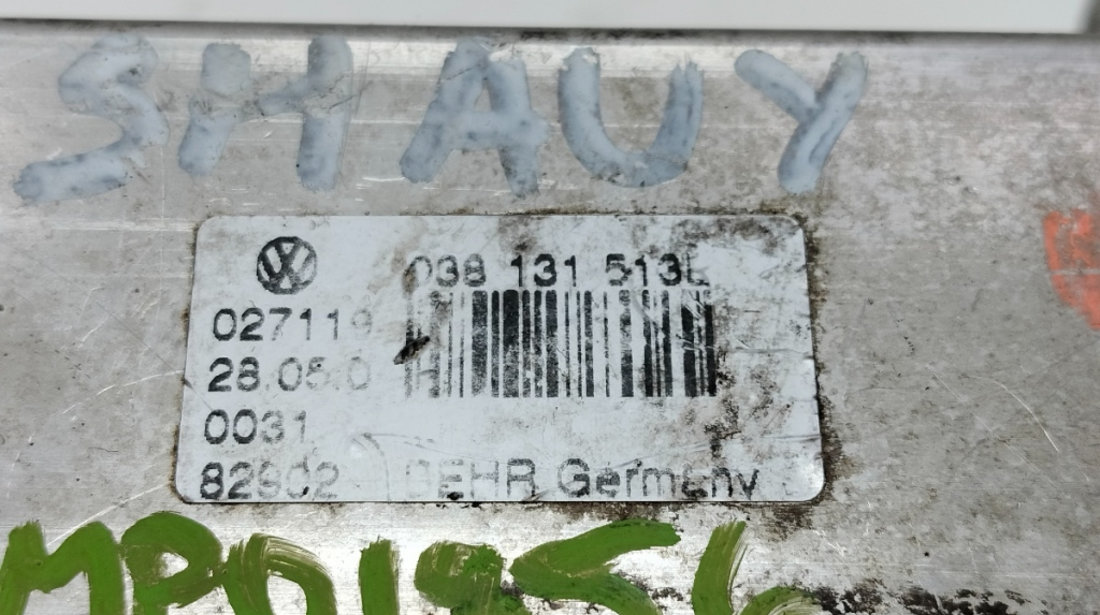 Racitor gaze Volkswagen Sharan (2000-2010) 1.9 TDI AUY 038131513L OEM 038131513L