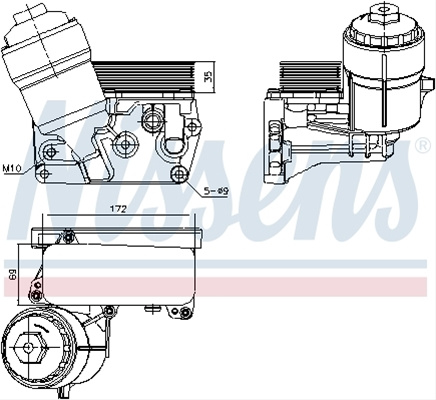 Racitor Ulei Complet (cu Carcasa Filtru Ulei) Nissens Vw 91310