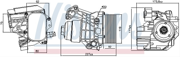 Racitor Ulei Complet (cu Carcasa Si Filtru) Nissens Skoda 91312