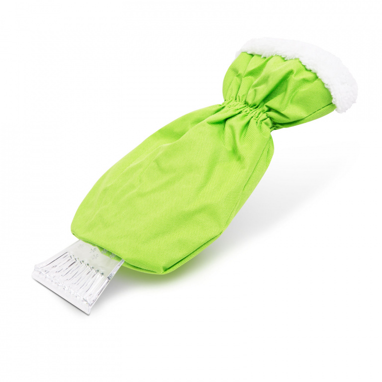 Racleta pentru gheata, cu manusa impermeabila, captusita, verde 57012B