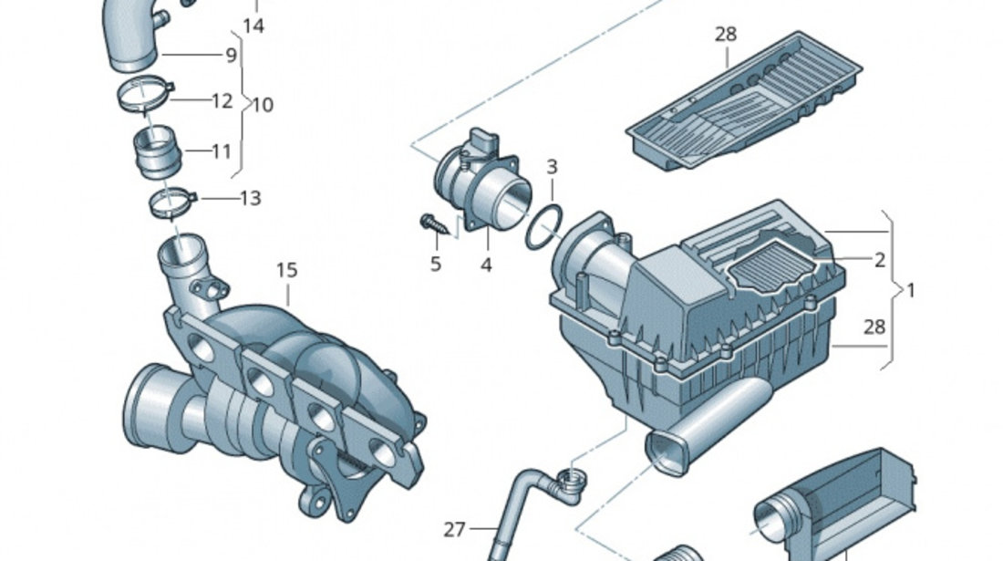 Racord Aer De La Debitmetru La Conducta Turbo Oe Volkswagen Eos 2006-2015 1K0129684L