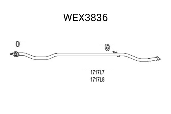 Racord evacuare CITROEN SAXO (S0, S1) (1996 - 2004) QWP WEX3836 piesa NOUA