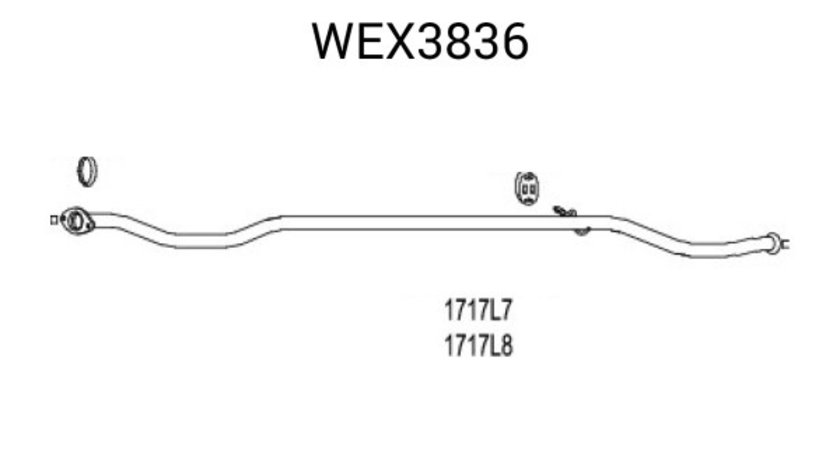 Racord evacuare CITROEN SAXO (S0, S1) (1996 - 2004) QWP WEX3836 piesa NOUA