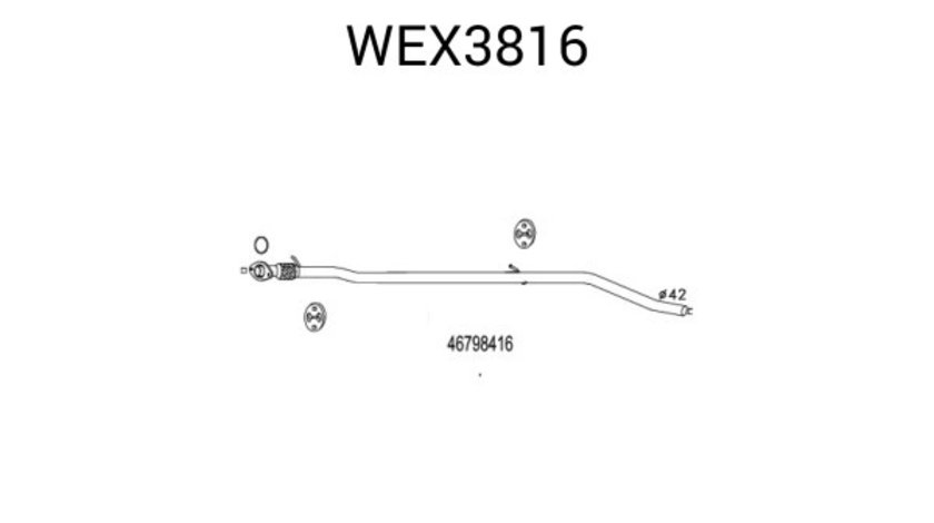 Racord evacuare FIAT PUNTO (188) (1999 - 2016) QWP WEX3816 piesa NOUA