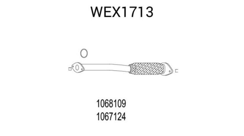 Racord evacuare FORD FIESTA IV (JA, JB) (1995 - 2002) QWP WEX1713 piesa NOUA