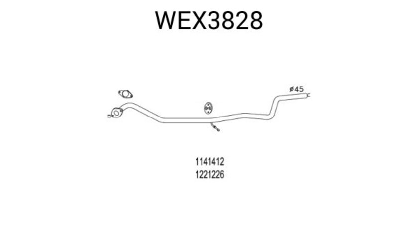 Racord evacuare FORD FIESTA V (JH, JD) (2001 - 2010) QWP WEX3828 piesa NOUA