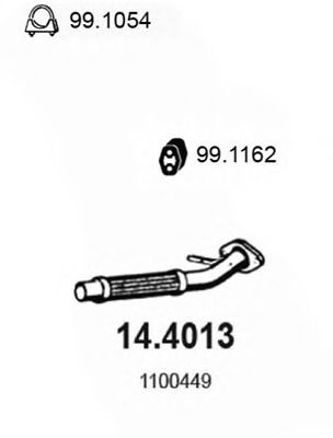 Racord evacuare FORD FUSION (JU) (2002 - 2012) ASSO 14.4013 piesa NOUA