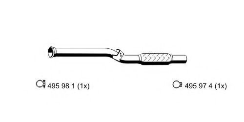 Racord evacuare MERCEDES SPRINTER 2-t platou / sasiu (901, 902) (1995 - 2006) ERNST 390415 piesa NOU...